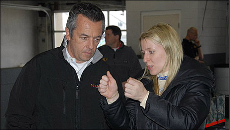 Teamchef Eric Bachelart og Pippa Mann